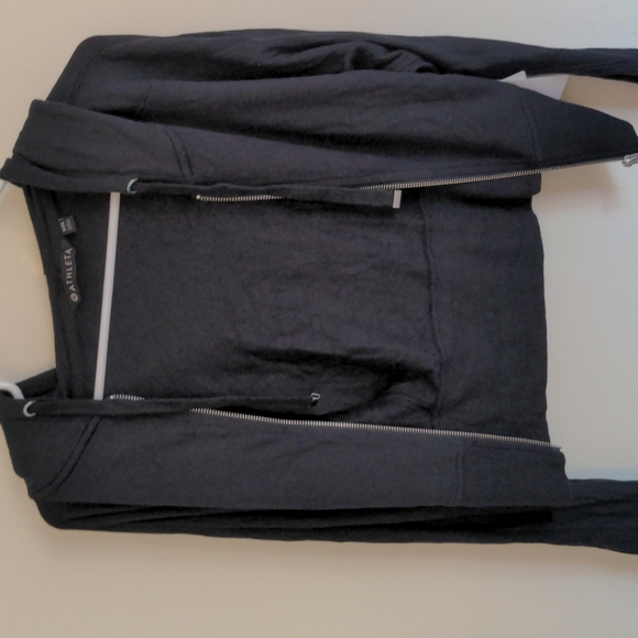NWT Athleta Rythmic Crop Zippered Hoodie - Picture 4 of 12